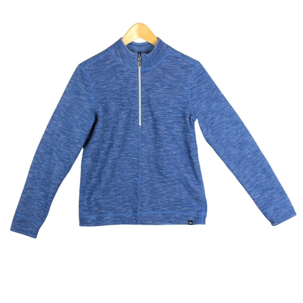 Tommy Bahama Reversible 1/4 Zip Pullover Shirt Mens XS Womens M Blue Chest 34"